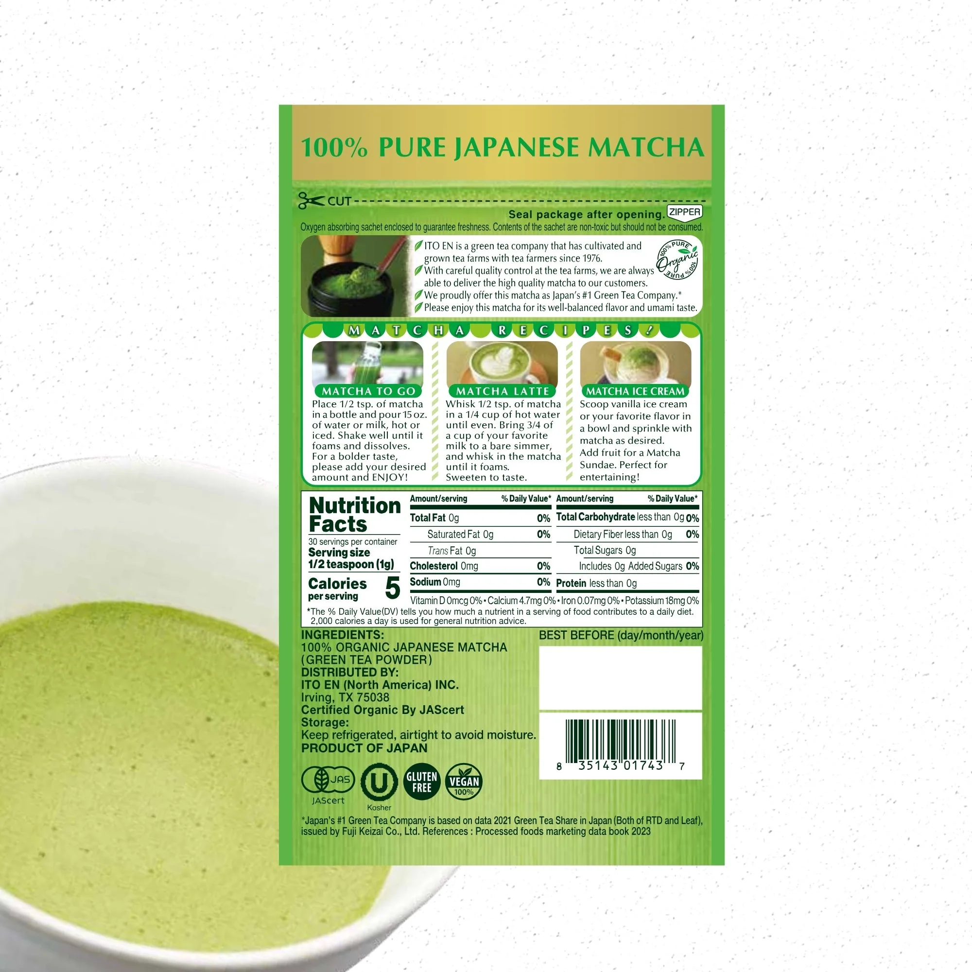 Oi Ocha Organic Matcha Powder - Image 2