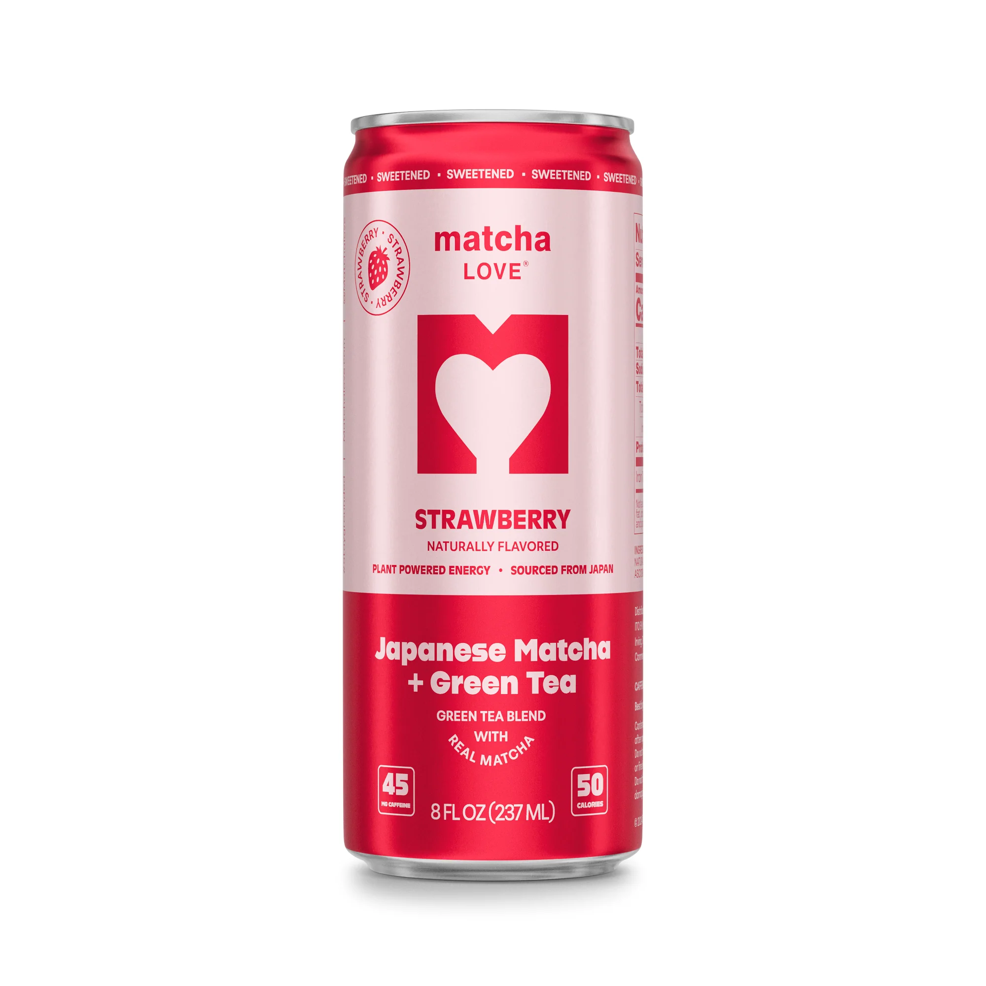 Sweetened Strawberry Matcha + Green Tea