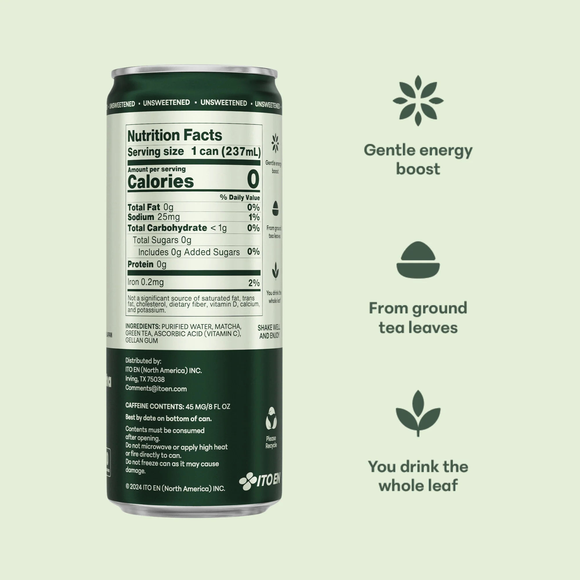 Unsweetened Matcha + Green Tea - Image 2